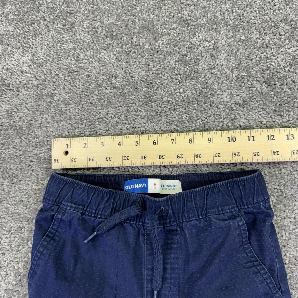 Old Navy Pants Boys M 8 Blue Straight Built-In Flex Elastic Waist Chino Casual